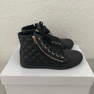 Steve Madden black new boots with zippers size man 7 unisex